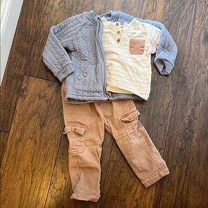 Little Lads 3 Piece Stylish Outfit with Jacket, Shirt, and Pants